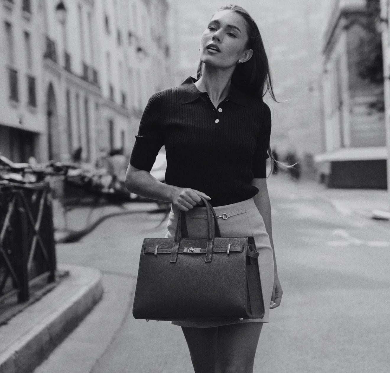 Lily - Dark Brown in Genuine Togo Leather