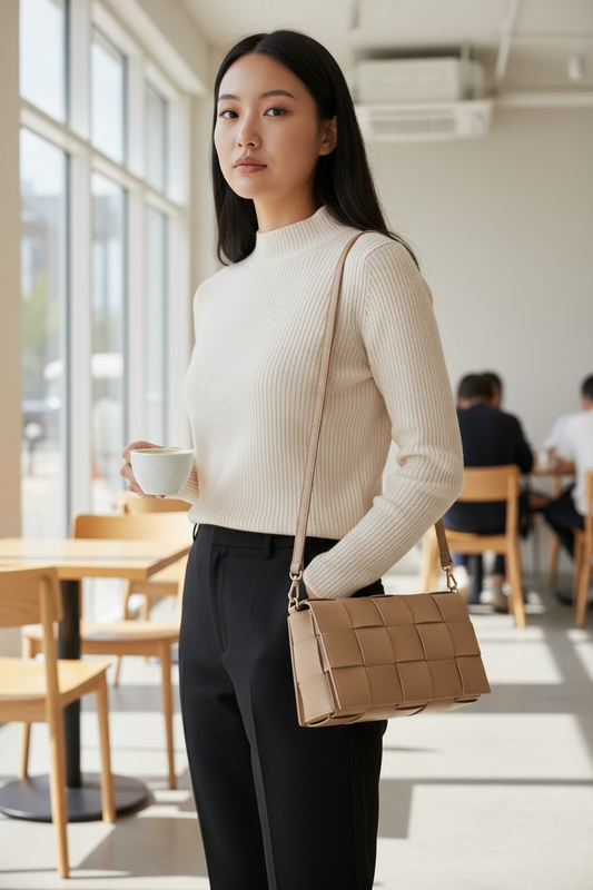 Casetta MM — Hand-Woven Genuine Leather Bag