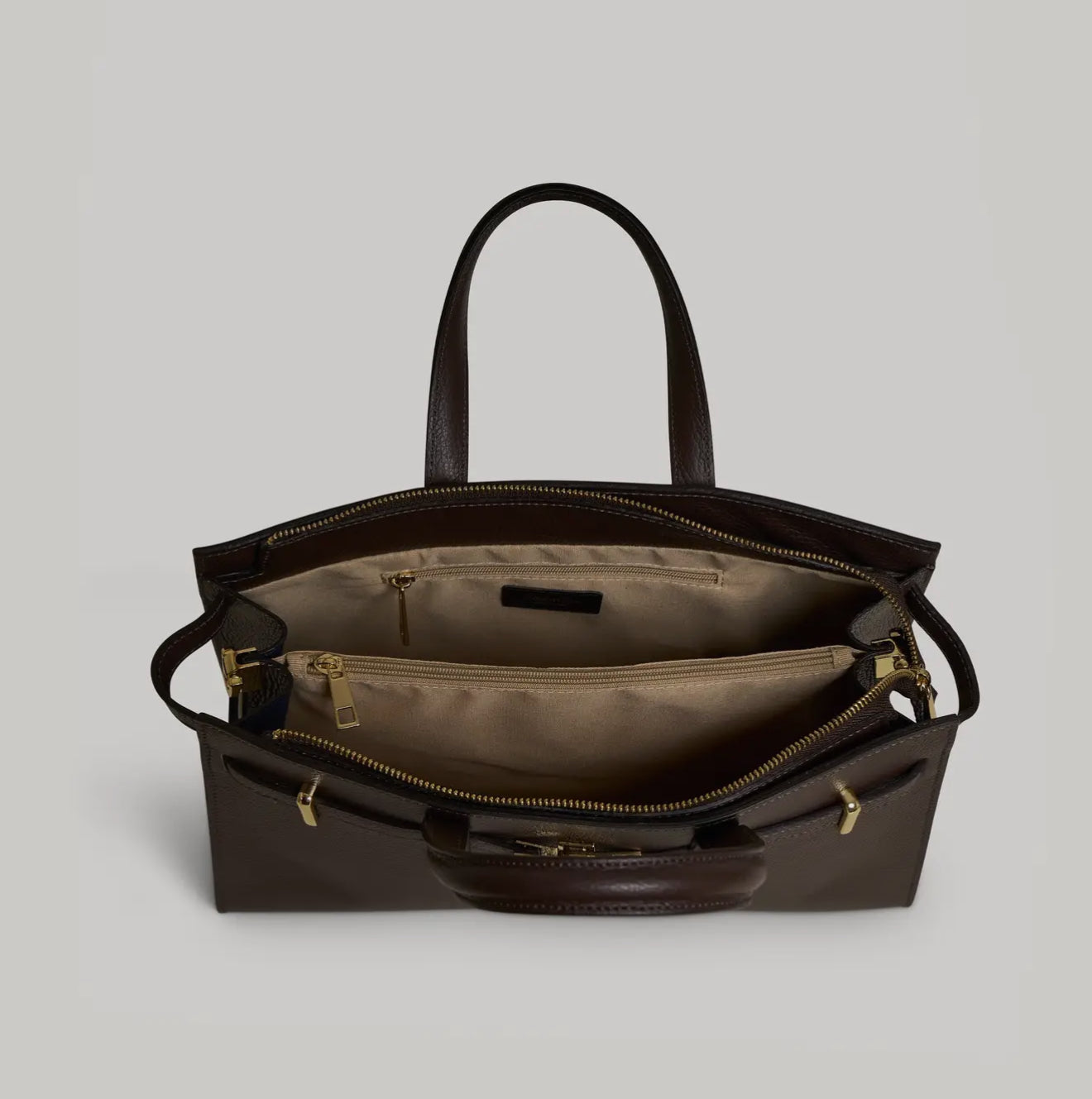 Lily - Dark Brown in Genuine Togo Leather