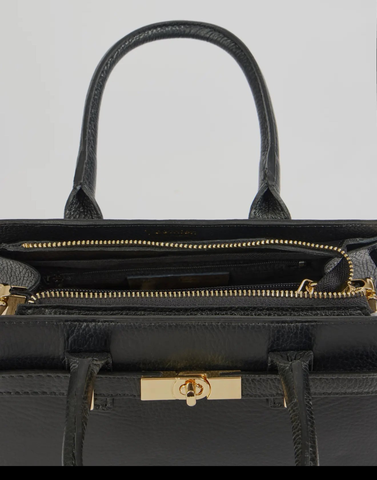 Grace (Black) Genuine Togo Leather
