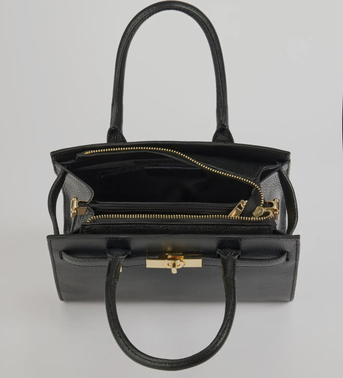 Grace (Black) Genuine Togo Leather
