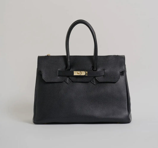 Magdah (Black) Genuine Togo Leather