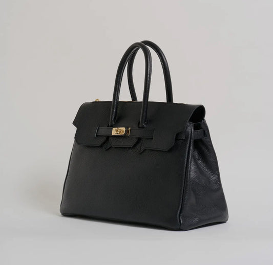 Magdah (Black) Genuine Togo Leather