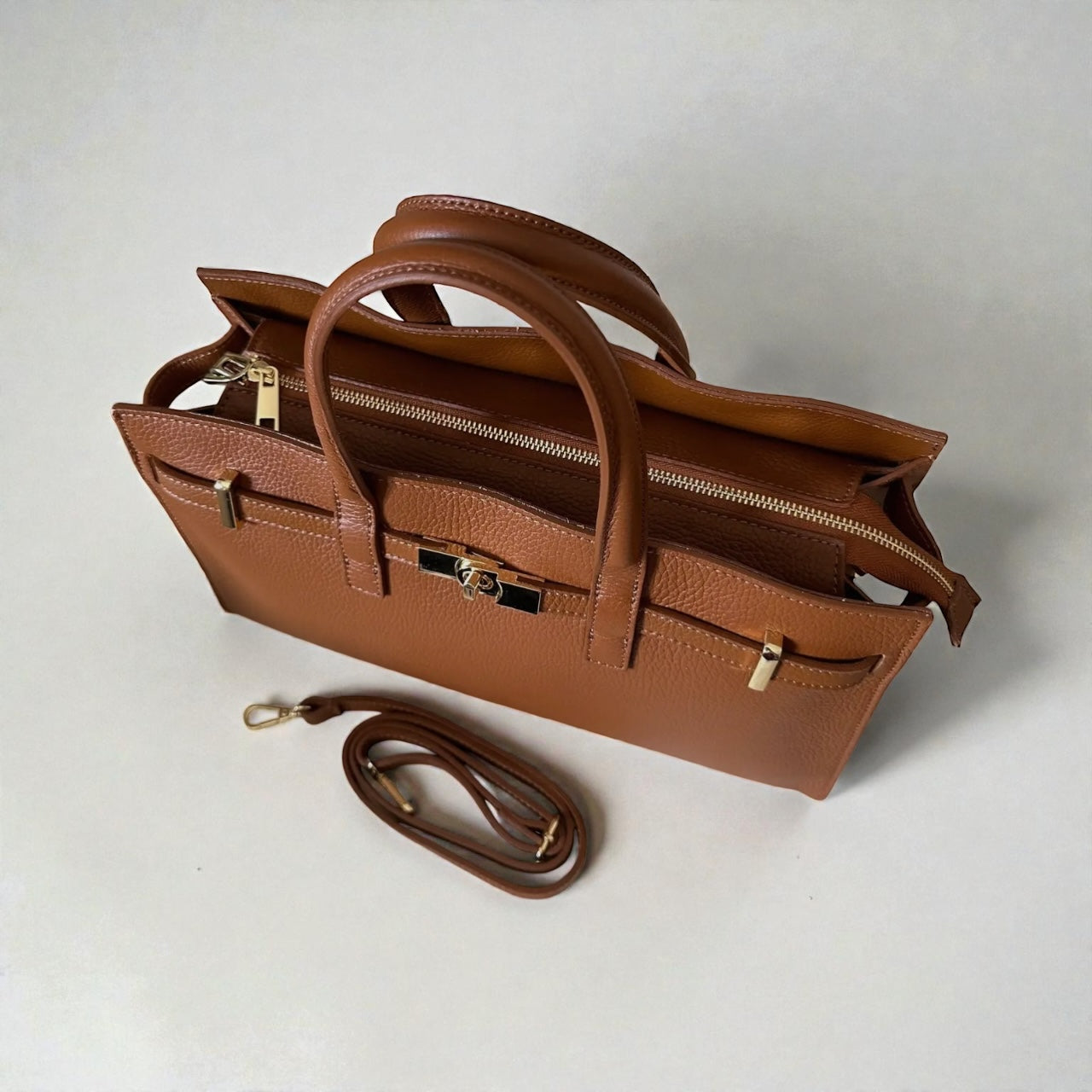 Lily - Camel in Genuine Togo Leather